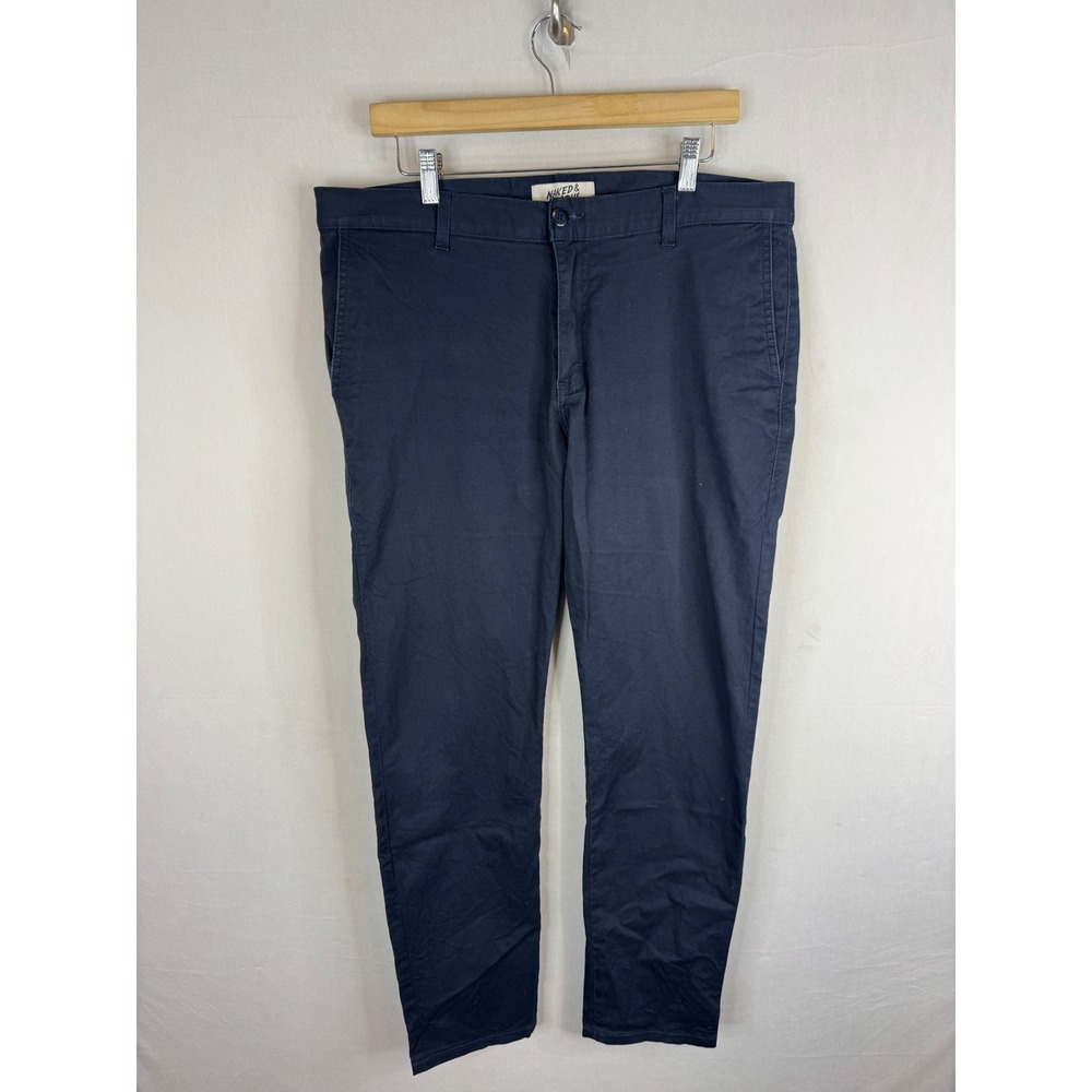 Naked & Famous Slim Chino Navy Stretch Twill Japanese Fabric Pants 36X30